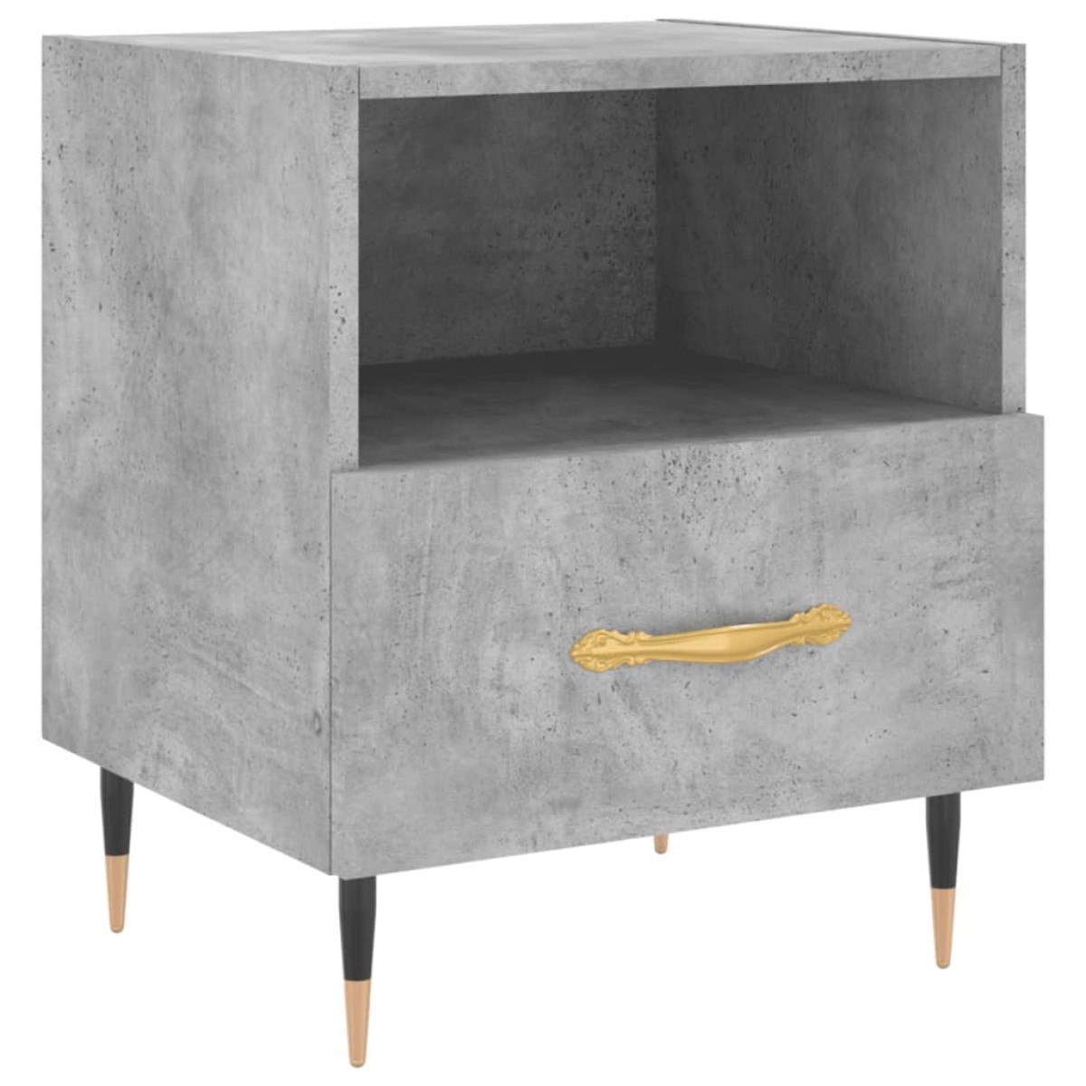 vidaXL Κομοδίνα 2 τεμ. Γκρι Σκυροδεμ. 40 x 35 x 47,5 εκ. Επεξεργ. Ξύλο