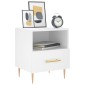 vidaXL Κομοδίνα 2 τεμ. Λευκά 40 x 35 x 47,5 εκ. από Επεξεργασμένο Ξύλο