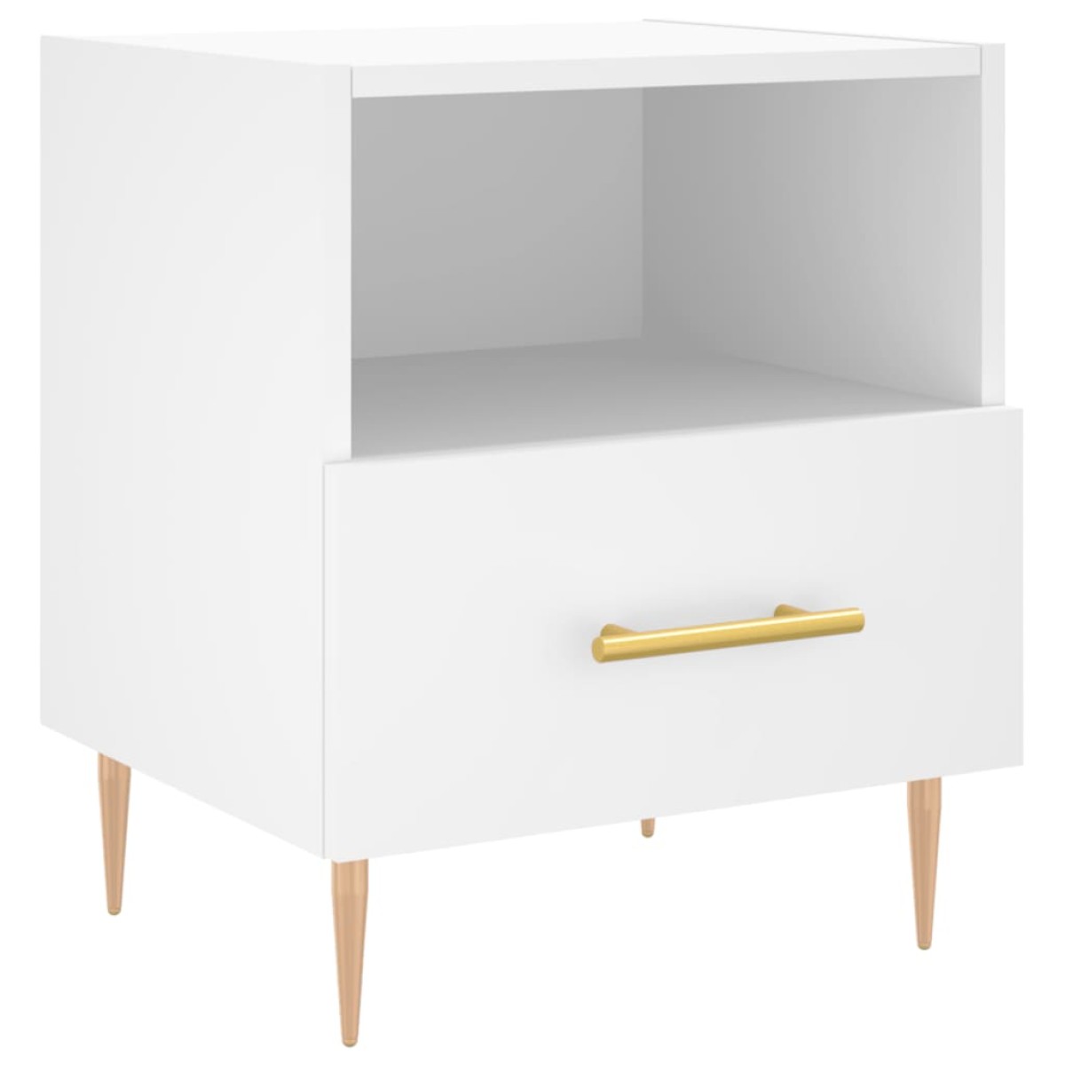 vidaXL Κομοδίνα 2 τεμ. Λευκά 40 x 35 x 47,5 εκ. από Επεξεργασμένο Ξύλο