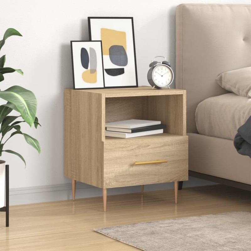 vidaXL Κομοδίνο Sonoma Δρυς 40 x 35 x 47,5 εκ. από Επεξεργασμένο Ξύλο