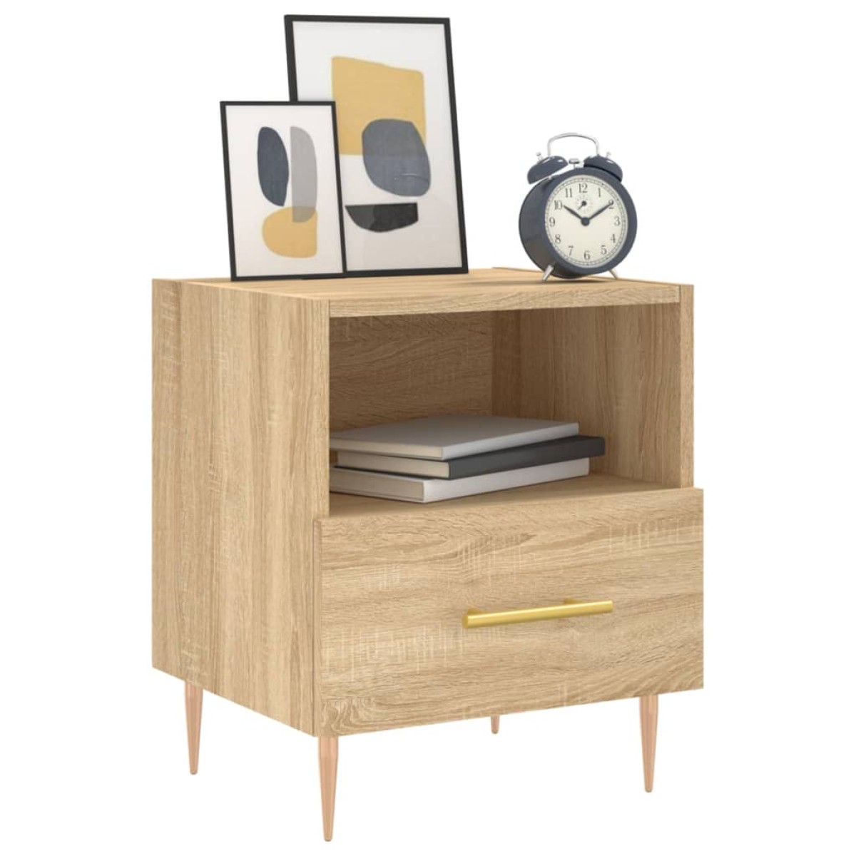 vidaXL Κομοδίνα 2 τεμ. Sonoma Δρυς 40 x 35 x 47,5 εκ. Επεξεργ. Ξύλο