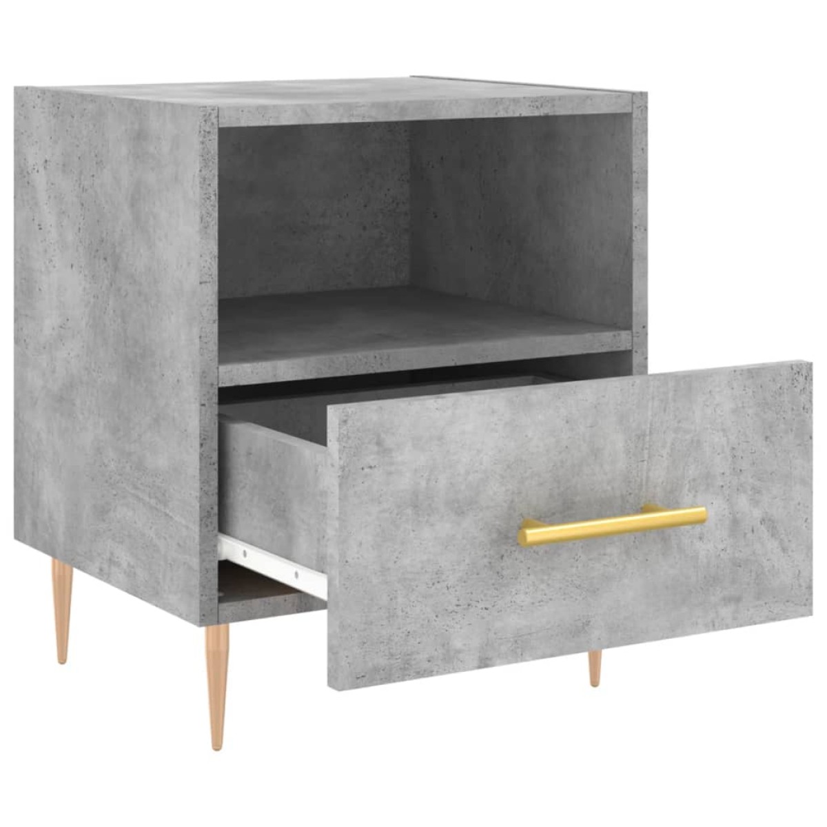 vidaXL Κομοδίνο Γκρι Σκυροδ. 40 x 35 x 47,5 εκ. από Επεξεργασμένο Ξύλο