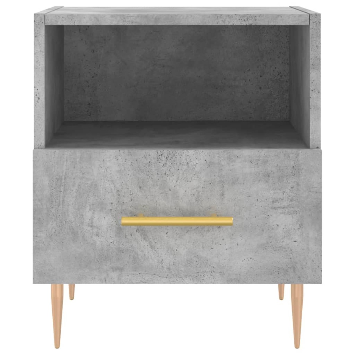 vidaXL Κομοδίνο Γκρι Σκυροδ. 40 x 35 x 47,5 εκ. από Επεξεργασμένο Ξύλο
