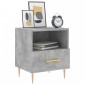 vidaXL Κομοδίνα 2 τεμ. Γκρι Σκυροδεμ. 40 x 35 x 47,5 εκ. Επεξεργ. Ξύλο