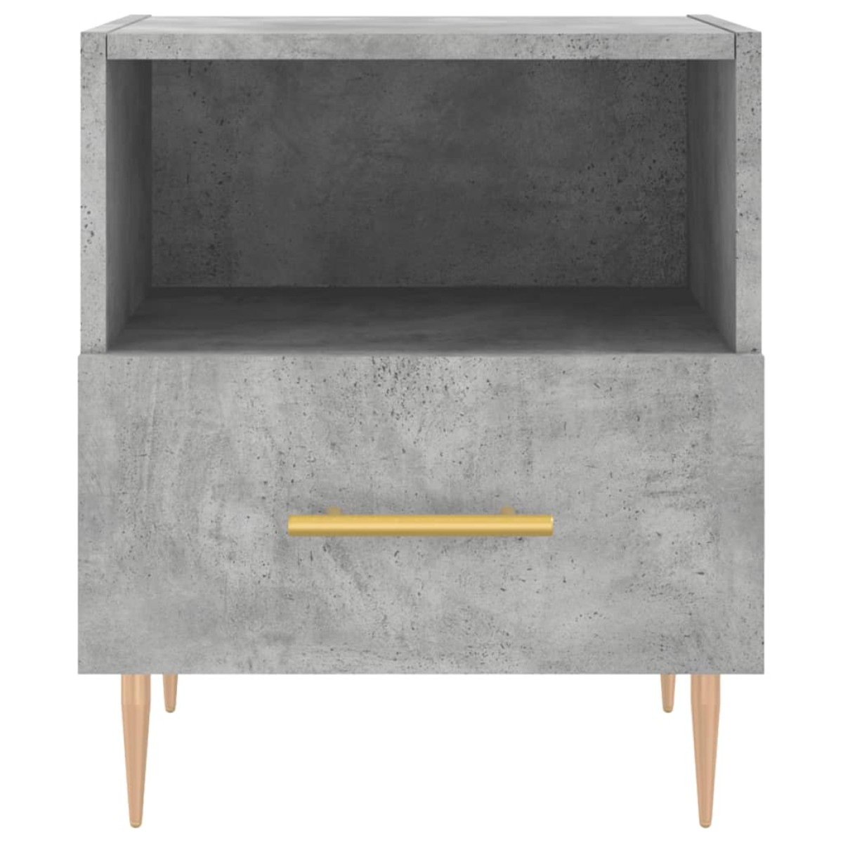 vidaXL Κομοδίνα 2 τεμ. Γκρι Σκυροδεμ. 40 x 35 x 47,5 εκ. Επεξεργ. Ξύλο