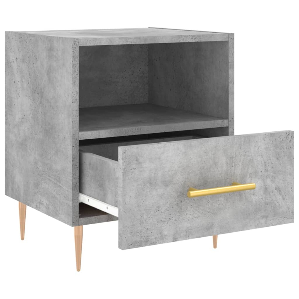 vidaXL Κομοδίνα 2 τεμ. Γκρι Σκυροδεμ. 40 x 35 x 47,5 εκ. Επεξεργ. Ξύλο