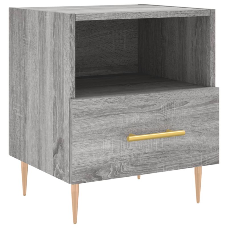 vidaXL Κομοδίνο Γκρι Sonoma 40 x 35 x 47,5 εκ. από Επεξεργασμένο Ξύλο