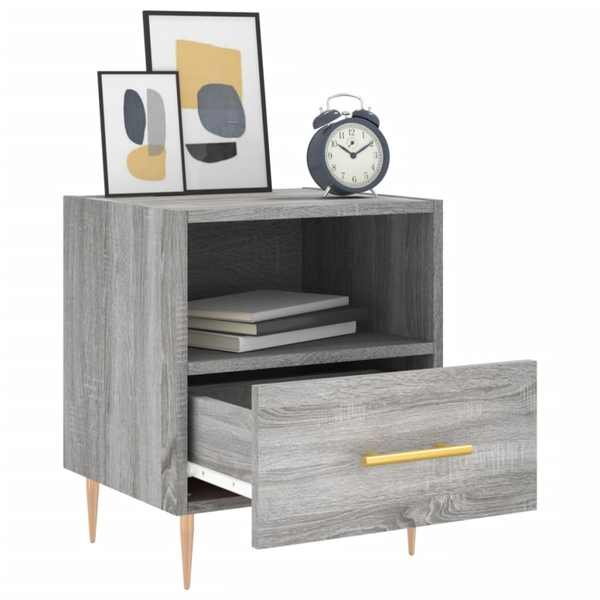vidaXL Κομοδίνο Γκρι Sonoma 40 x 35 x 47,5 εκ. από Επεξεργασμένο Ξύλο