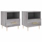 vidaXL Κομοδίνα 2 τεμ. Γκρι Sonoma 40 x 35 x 47,5 εκ. Επεξεργ. Ξύλο