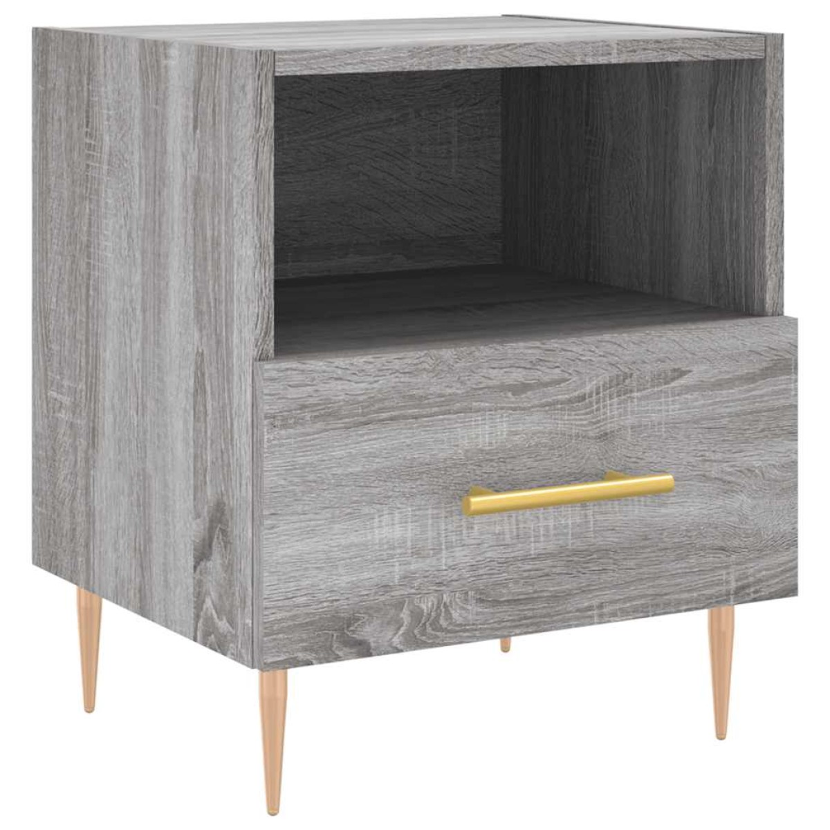 vidaXL Κομοδίνα 2 τεμ. Γκρι Sonoma 40 x 35 x 47,5 εκ. Επεξεργ. Ξύλο