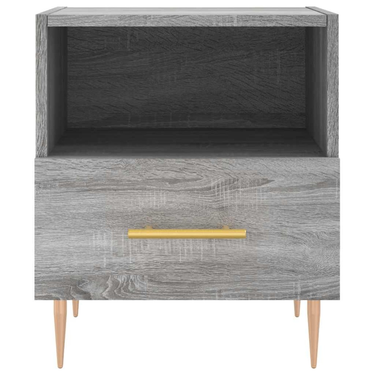 vidaXL Κομοδίνα 2 τεμ. Γκρι Sonoma 40 x 35 x 47,5 εκ. Επεξεργ. Ξύλο