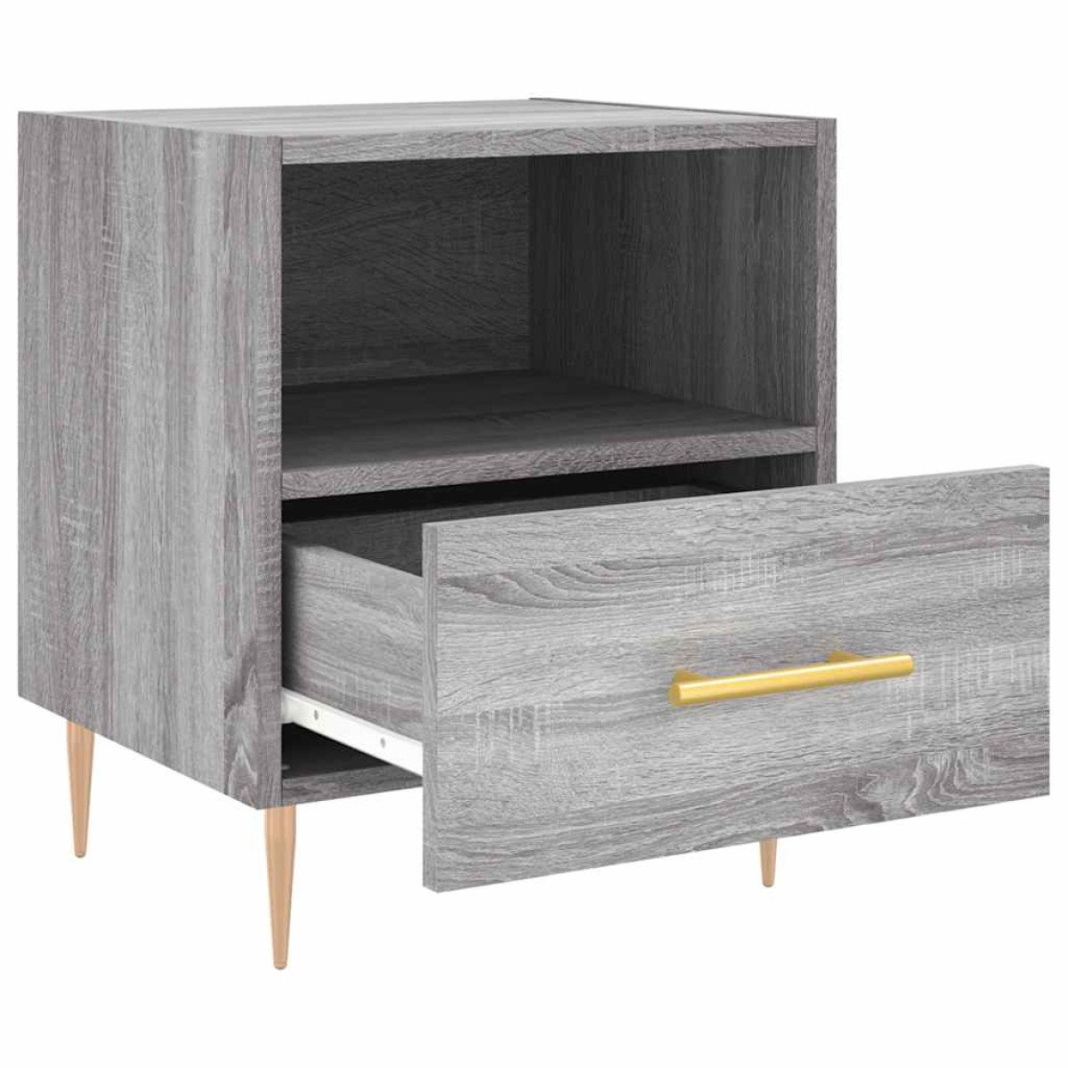 vidaXL Κομοδίνα 2 τεμ. Γκρι Sonoma 40 x 35 x 47,5 εκ. Επεξεργ. Ξύλο