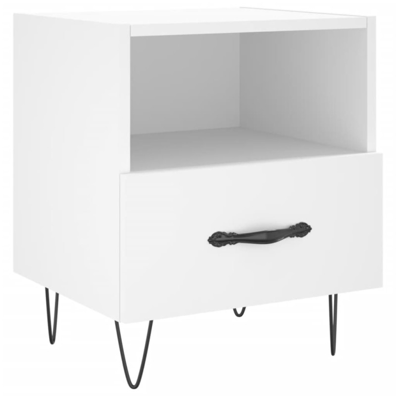 vidaXL Κομοδίνο Λευκό 40 x 35 x 47,5 εκ. από Επεξεργασμένο Ξύλο