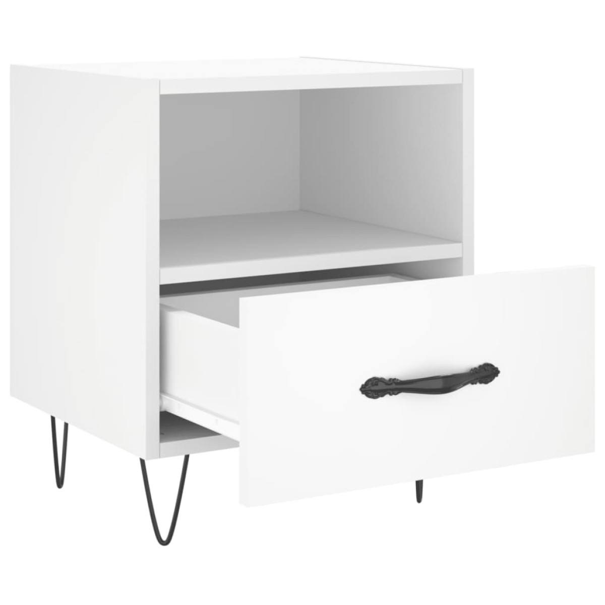 vidaXL Κομοδίνα 2 τεμ. Λευκά 40 x 35 x 47,5 εκ. από Επεξεργασμένο Ξύλο