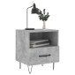vidaXL Κομοδίνα 2 τεμ. Γκρι Σκυροδεμ. 40 x 35 x 47,5 εκ. Επεξεργ. Ξύλο