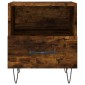 vidaXL Κομοδίνα 2 τεμ. Καπνιστή Δρυς 40 x 35 x 47,5 εκ. Επεξεργ. Ξύλο