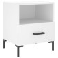 vidaXL Κομοδίνα 2 τεμ. Λευκά 40 x 35 x 47,5 εκ. από Επεξεργασμένο Ξύλο