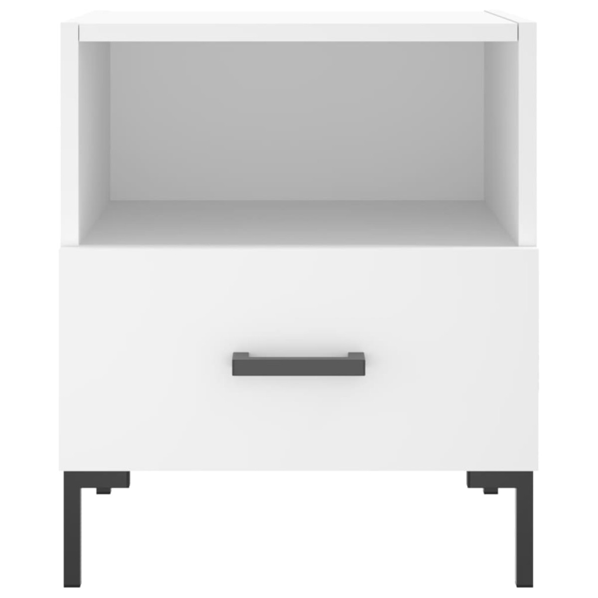 vidaXL Κομοδίνα 2 τεμ. Λευκά 40 x 35 x 47,5 εκ. από Επεξεργασμένο Ξύλο