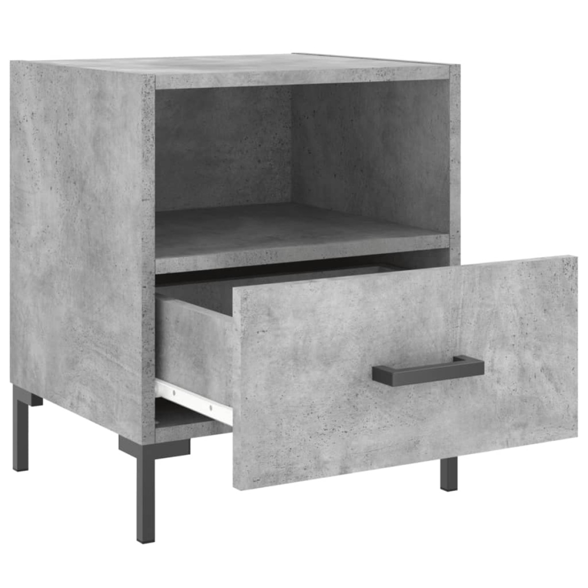 vidaXL Κομοδίνα 2 τεμ. Γκρι Σκυροδεμ. 40 x 35 x 47,5 εκ. Επεξεργ. Ξύλο
