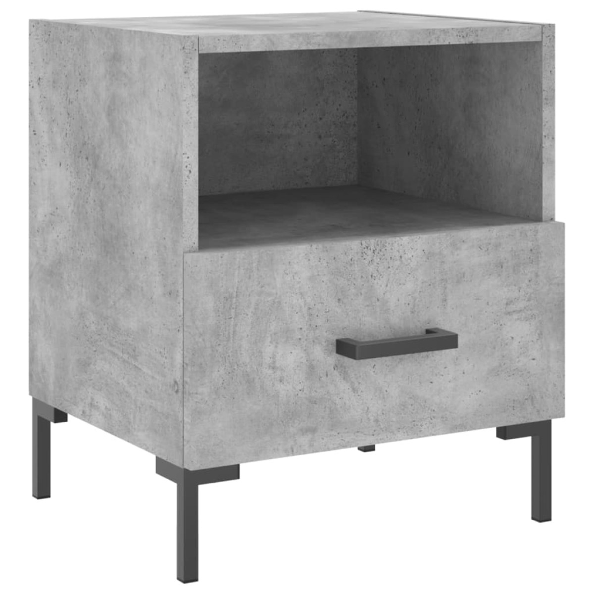 vidaXL Κομοδίνα 2 τεμ. Γκρι Σκυροδεμ. 40 x 35 x 47,5 εκ. Επεξεργ. Ξύλο
