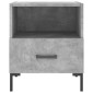 vidaXL Κομοδίνα 2 τεμ. Γκρι Σκυροδεμ. 40 x 35 x 47,5 εκ. Επεξεργ. Ξύλο