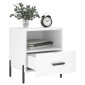 vidaXL Κομοδίνα 2 τεμ. Λευκά 40 x 35 x 47,5 εκ. από Επεξεργασμένο Ξύλο