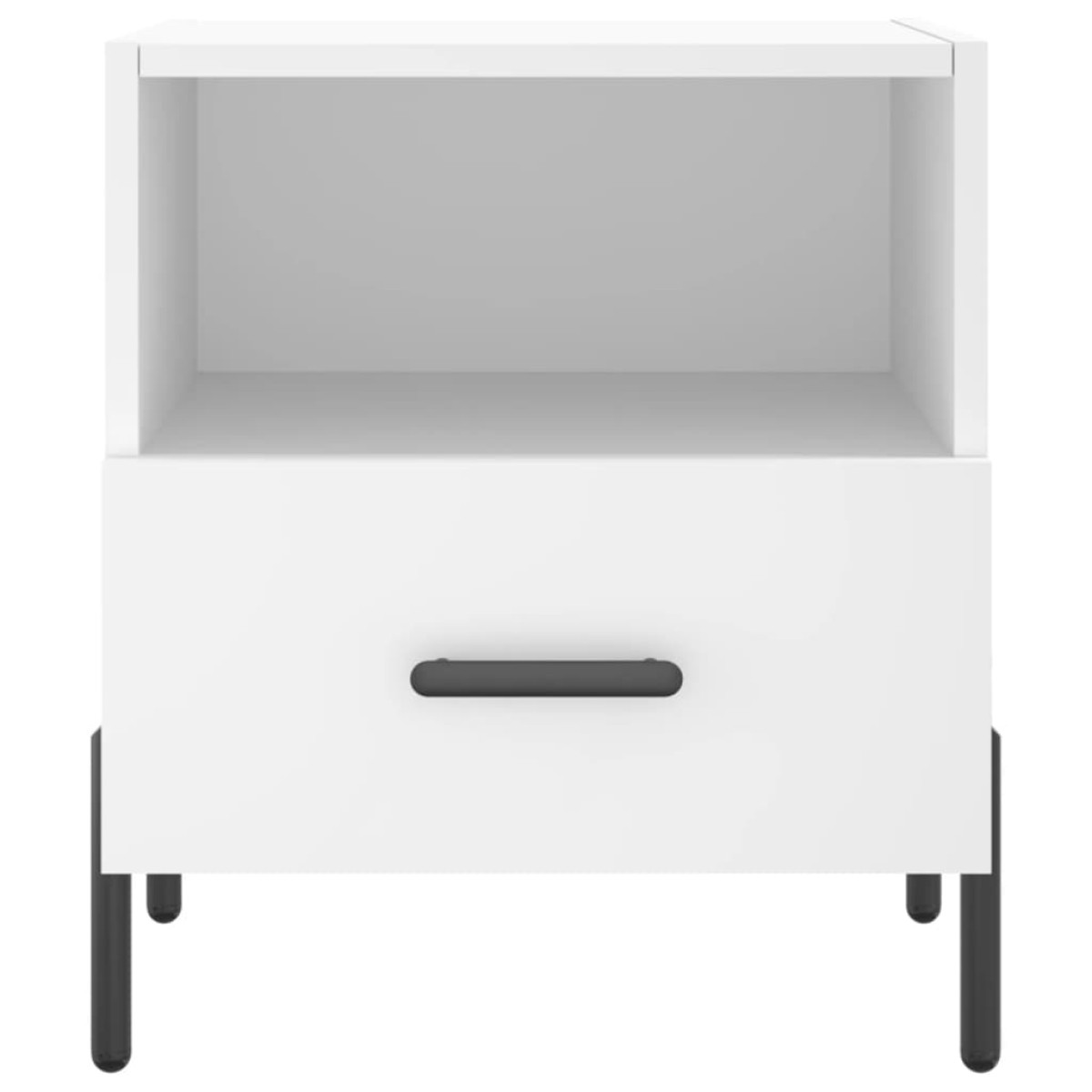 vidaXL Κομοδίνα 2 τεμ. Λευκά 40 x 35 x 47,5 εκ. από Επεξεργασμένο Ξύλο