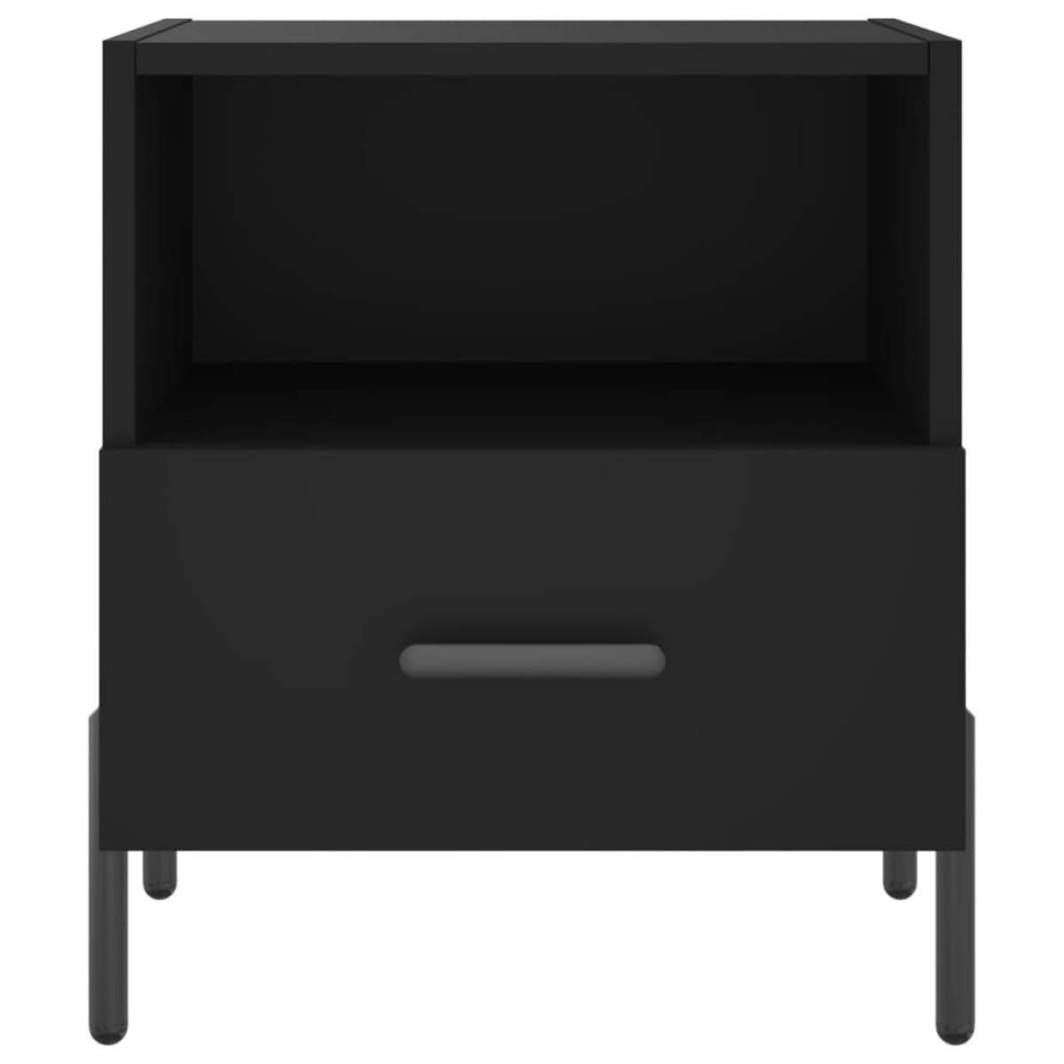 vidaXL Κομοδίνα 2 τεμ. Μαύρα 40 x 35 x 47,5 εκ. από Επεξεργασμένο Ξύλο