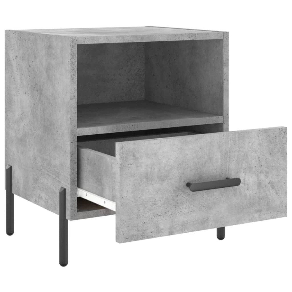 vidaXL Κομοδίνα 2 τεμ. Γκρι Σκυροδεμ. 40 x 35 x 47,5 εκ. Επεξεργ. Ξύλο