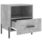 vidaXL Κομοδίνα 2 τεμ. Γκρι Σκυροδεμ. 40 x 35 x 47,5 εκ. Επεξεργ. Ξύλο
