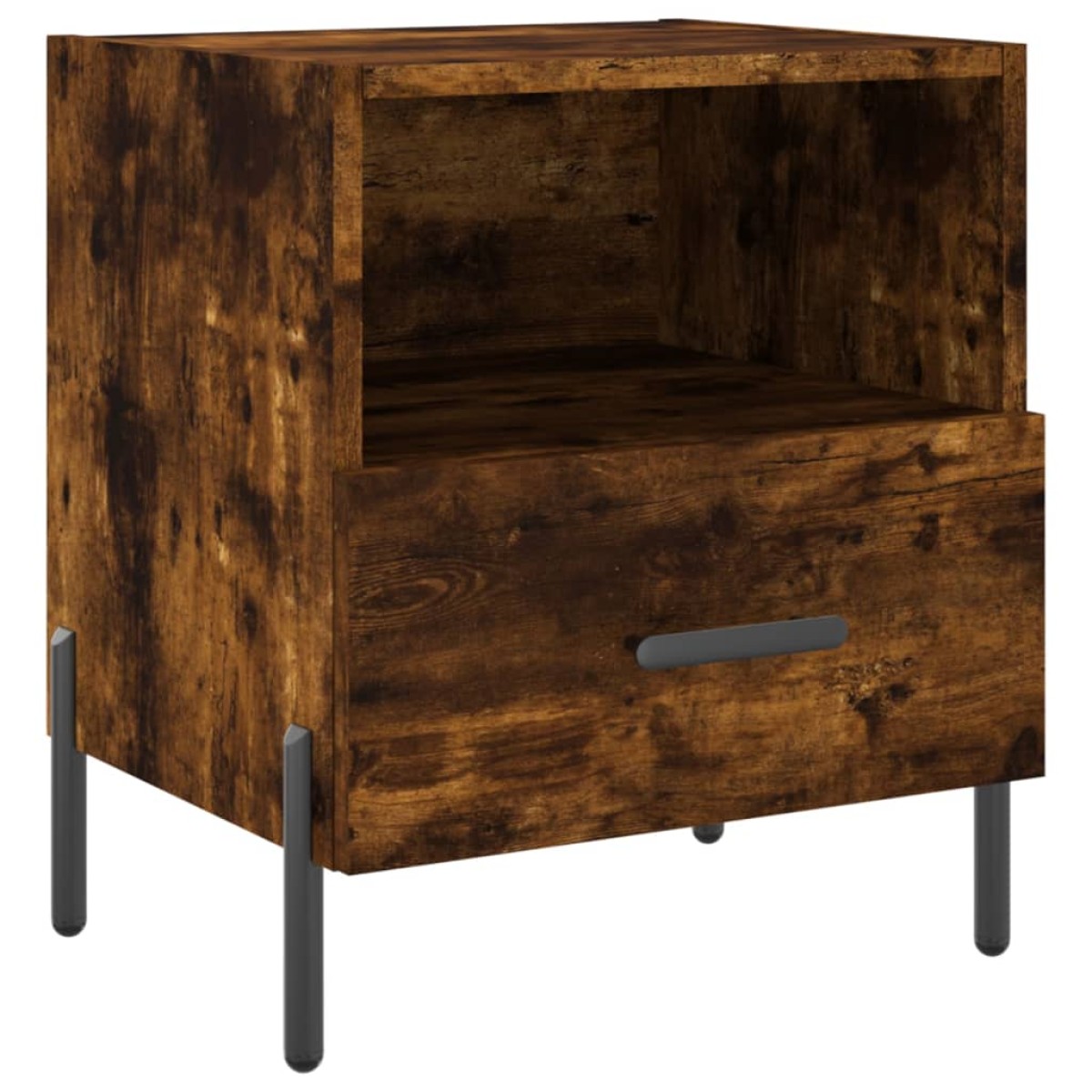 vidaXL Κομοδίνα 2 τεμ. Καπνιστή Δρυς 40 x 35 x 47,5 εκ. Επεξεργ. Ξύλο