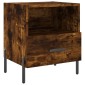 vidaXL Κομοδίνα 2 τεμ. Καπνιστή Δρυς 40 x 35 x 47,5 εκ. Επεξεργ. Ξύλο