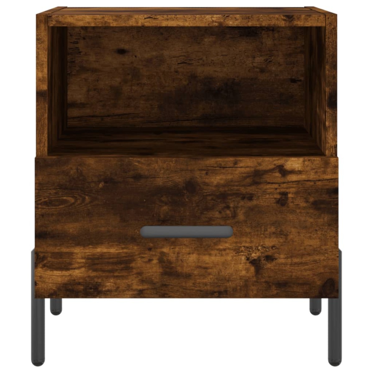 vidaXL Κομοδίνα 2 τεμ. Καπνιστή Δρυς 40 x 35 x 47,5 εκ. Επεξεργ. Ξύλο