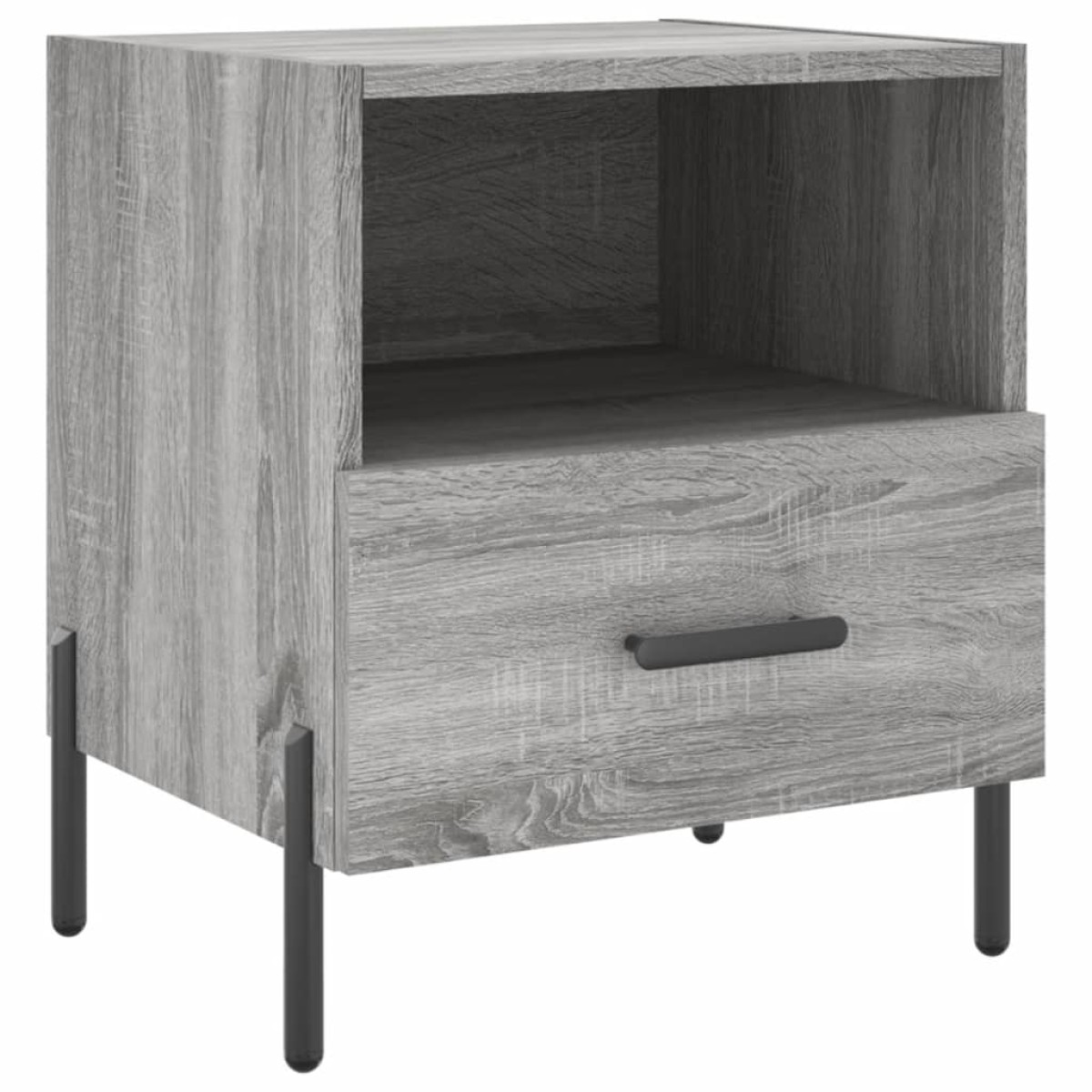 vidaXL Κομοδίνα 2 τεμ. Γκρι Sonoma 40 x 35 x 47,5 εκ. Επεξεργ. Ξύλο