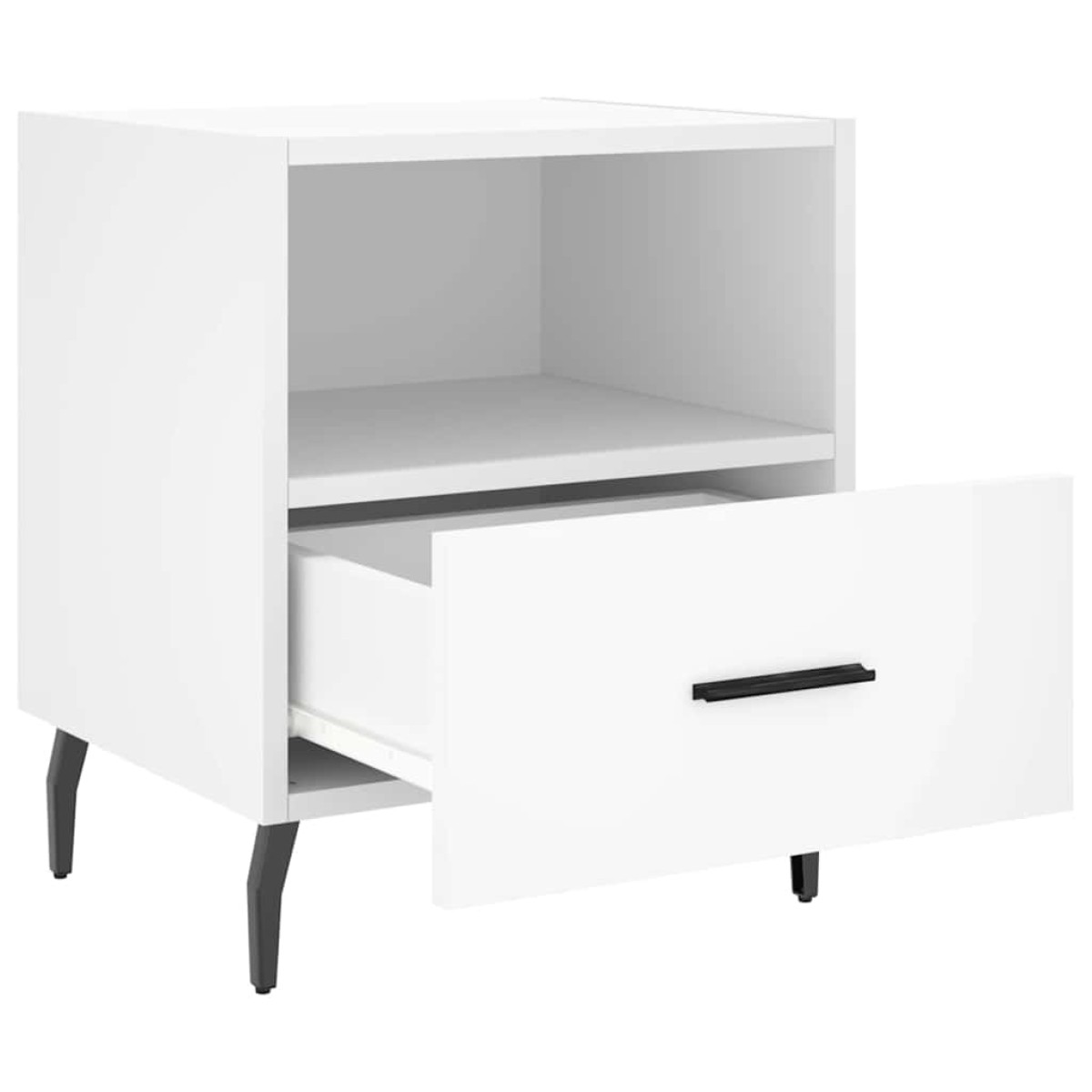 vidaXL Κομοδίνα 2 τεμ. Λευκά 40 x 35 x 47,5 εκ. από Επεξεργασμένο Ξύλο