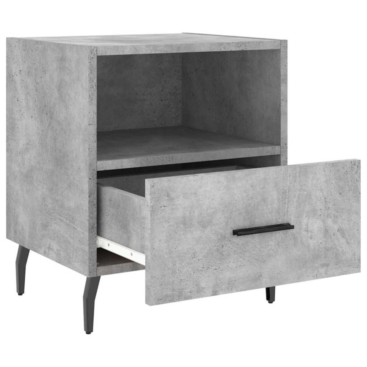 vidaXL Κομοδίνα 2 τεμ. Γκρι Σκυροδεμ. 40 x 35 x 47,5 εκ. Επεξεργ. Ξύλο