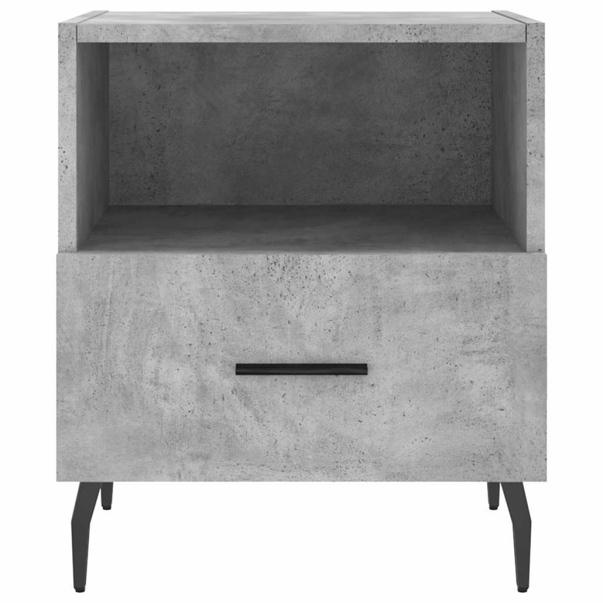 vidaXL Κομοδίνα 2 τεμ. Γκρι Σκυροδεμ. 40 x 35 x 47,5 εκ. Επεξεργ. Ξύλο