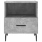 vidaXL Κομοδίνα 2 τεμ. Γκρι Σκυροδεμ. 40 x 35 x 47,5 εκ. Επεξεργ. Ξύλο