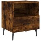 vidaXL Κομοδίνα 2 τεμ. Καπνιστή Δρυς 40 x 35 x 47,5 εκ. Επεξεργ. Ξύλο