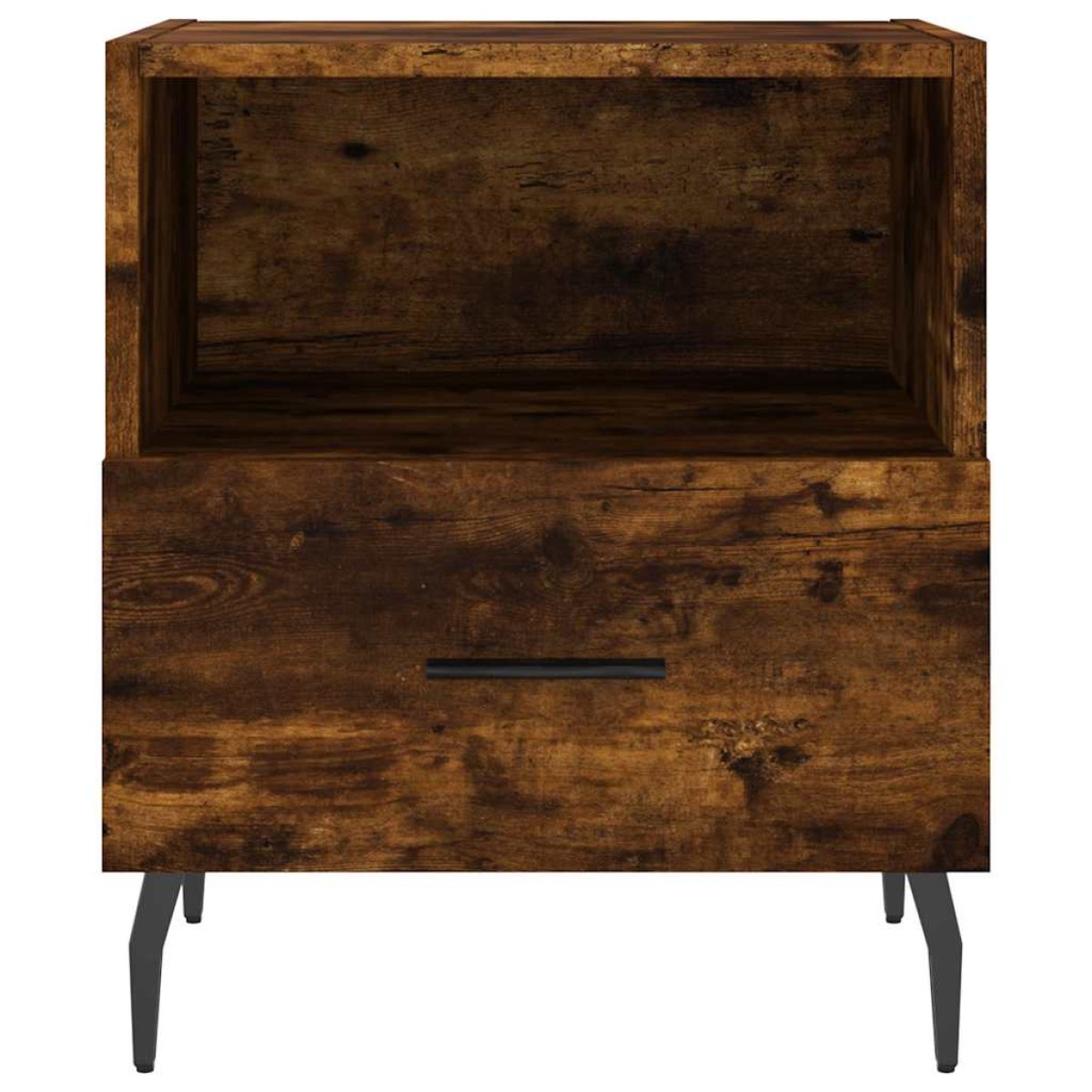 vidaXL Κομοδίνα 2 τεμ. Καπνιστή Δρυς 40 x 35 x 47,5 εκ. Επεξεργ. Ξύλο