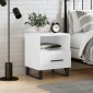 vidaXL Κομοδίνο Λευκό 40 x 35 x 47,5 εκ. από Επεξεργασμένο Ξύλο