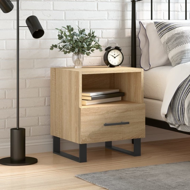 vidaXL Κομοδίνο Sonoma Δρυς 40 x 35 x 47,5 εκ. από Επεξεργασμένο Ξύλο