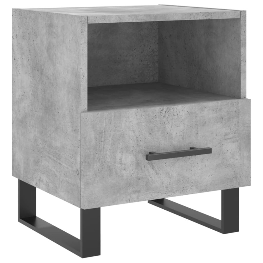 vidaXL Κομοδίνο Γκρι Σκυροδ. 40 x 35 x 47,5 εκ. από Επεξεργασμένο Ξύλο