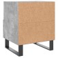 vidaXL Κομοδίνο Γκρι Σκυροδ. 40 x 35 x 47,5 εκ. από Επεξεργασμένο Ξύλο