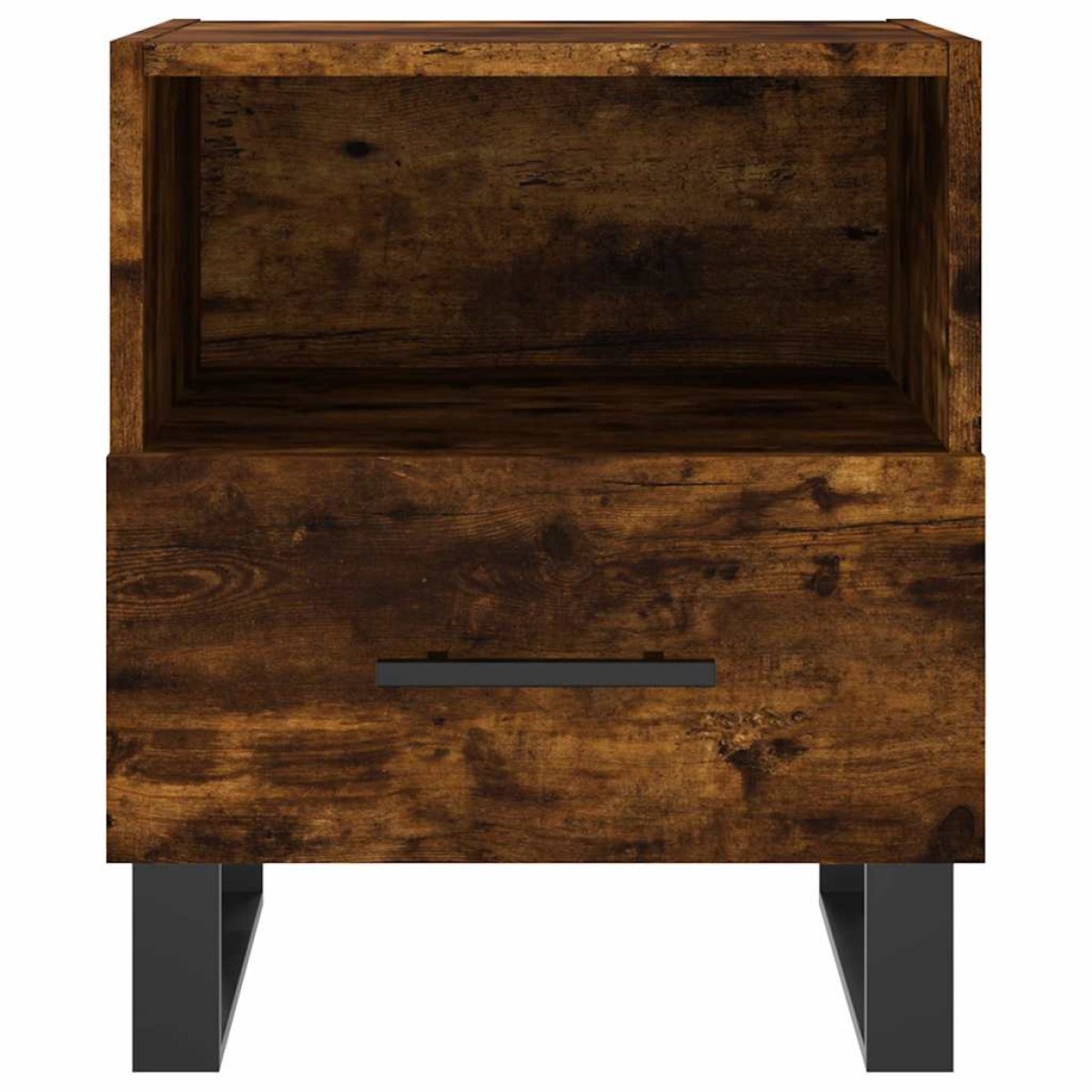 vidaXL Κομοδίνα 2 τεμ. Καπνιστή Δρυς 40 x 35 x 47,5 εκ. Επεξεργ. Ξύλο
