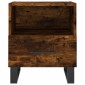 vidaXL Κομοδίνα 2 τεμ. Καπνιστή Δρυς 40 x 35 x 47,5 εκ. Επεξεργ. Ξύλο