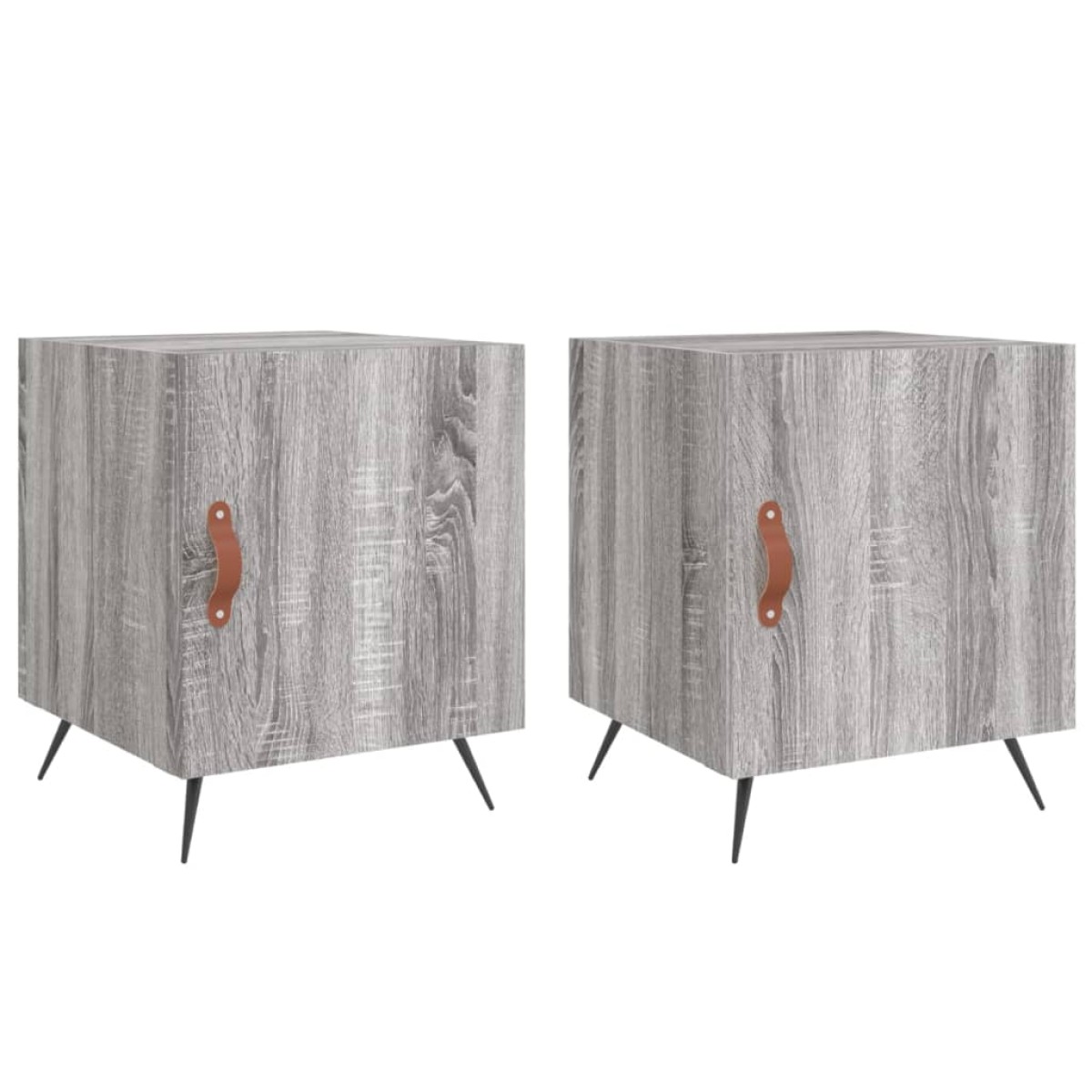 vidaXL Κομοδίνα 2 τεμ. Γκρι Sonoma 40x40x50 εκ. από Επεξεργασμένο Ξύλο
