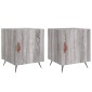 vidaXL Κομοδίνα 2 τεμ. Γκρι Sonoma 40x40x50 εκ. από Επεξεργασμένο Ξύλο