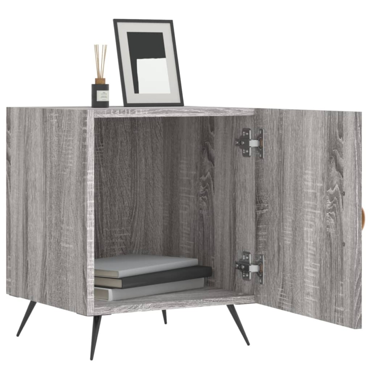 vidaXL Κομοδίνα 2 τεμ. Γκρι Sonoma 40x40x50 εκ. από Επεξεργασμένο Ξύλο