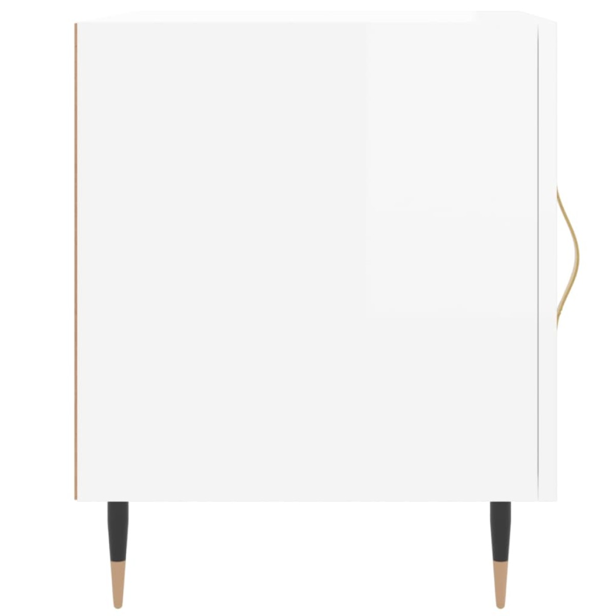 vidaXL Κομοδίνα 2 τεμ. Γυαλ. Λευκό 40 x 40 x 50 εκ. από Επεξεργ. Ξύλο
